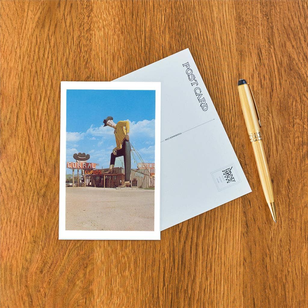 Giant Cowboy Postcard