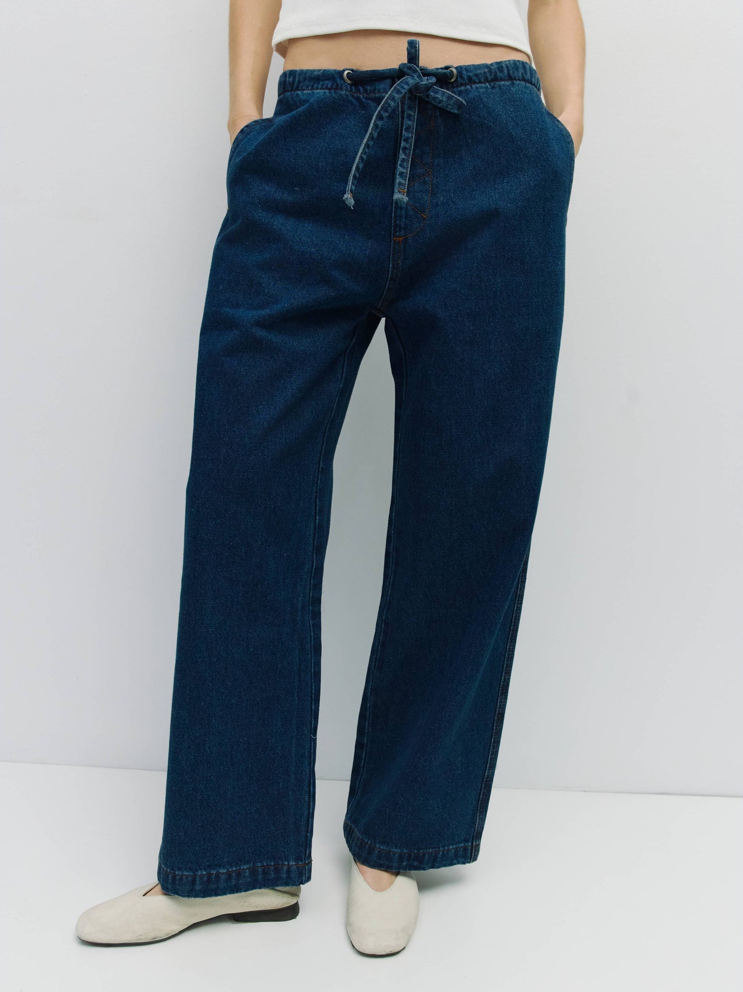 The Shane Pants | Baggy Denim Drawstring Pants