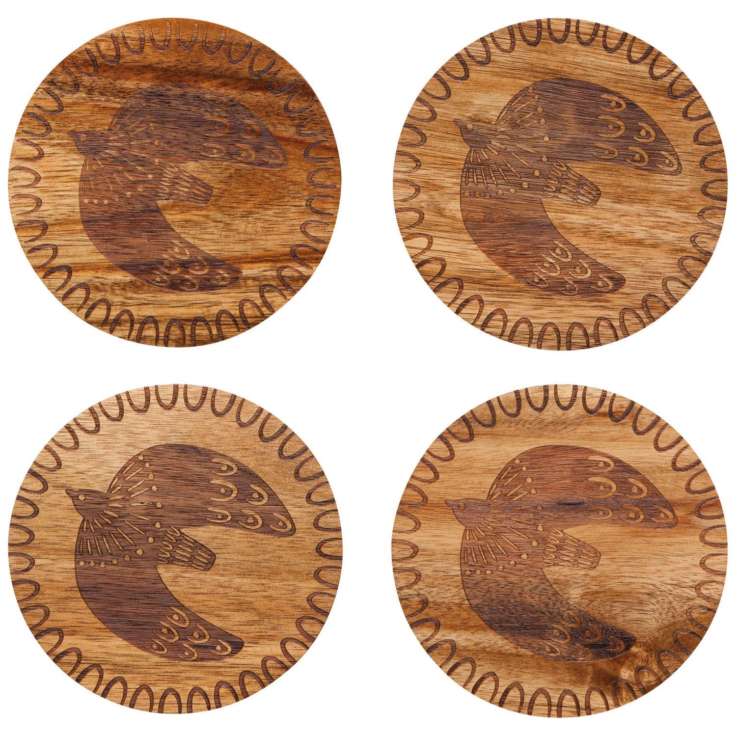 Myth Engraved Coasters Set of 4