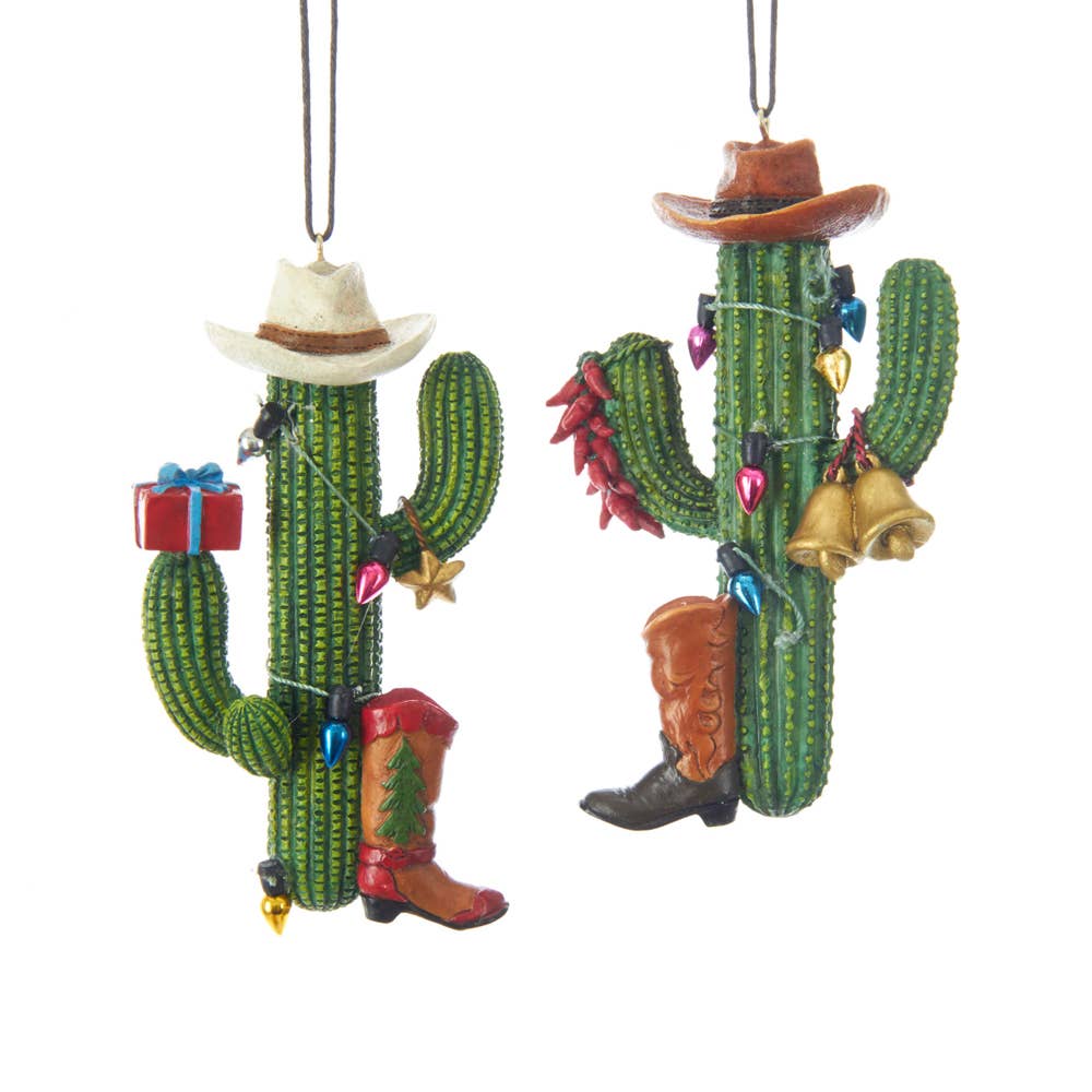Cactus with Boot Ornament