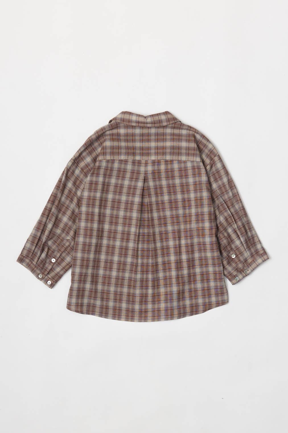 The Clara Top | Lightweight Plaid Linen Shirt