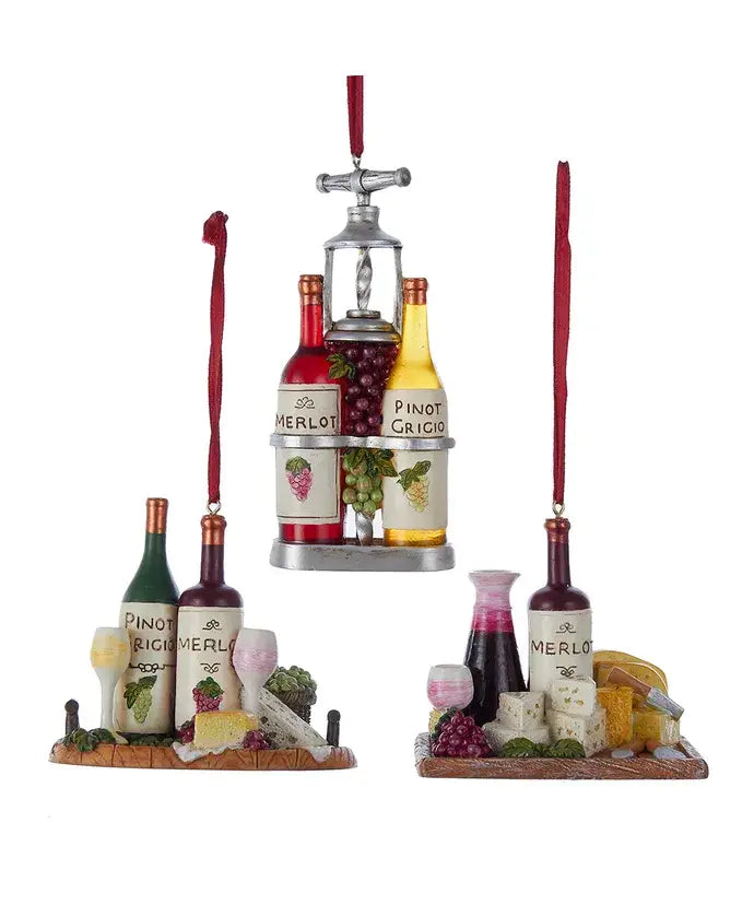 Resin Wine & Cheese Tray Ornament
