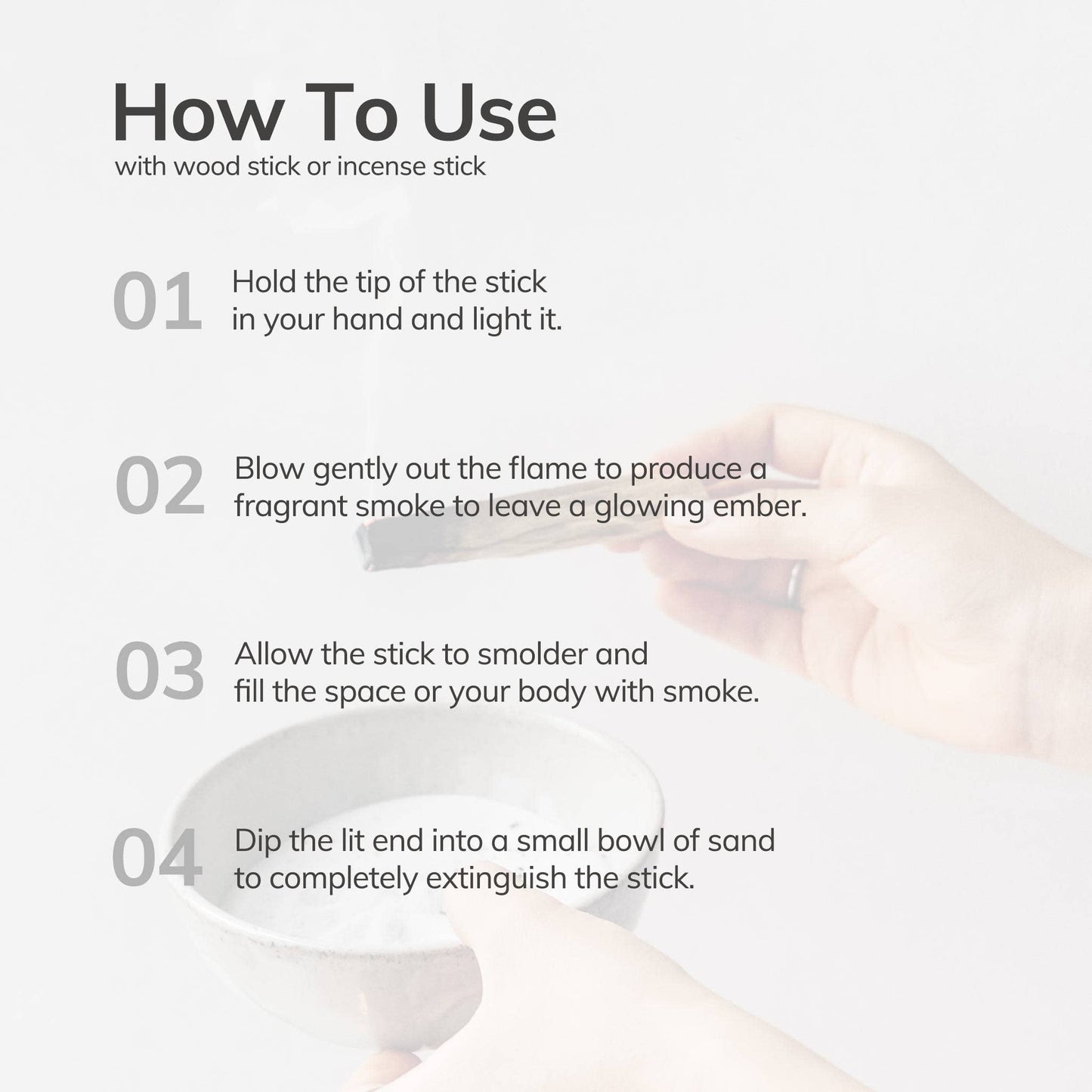 White Sage Hand-rolled Incense Sticks