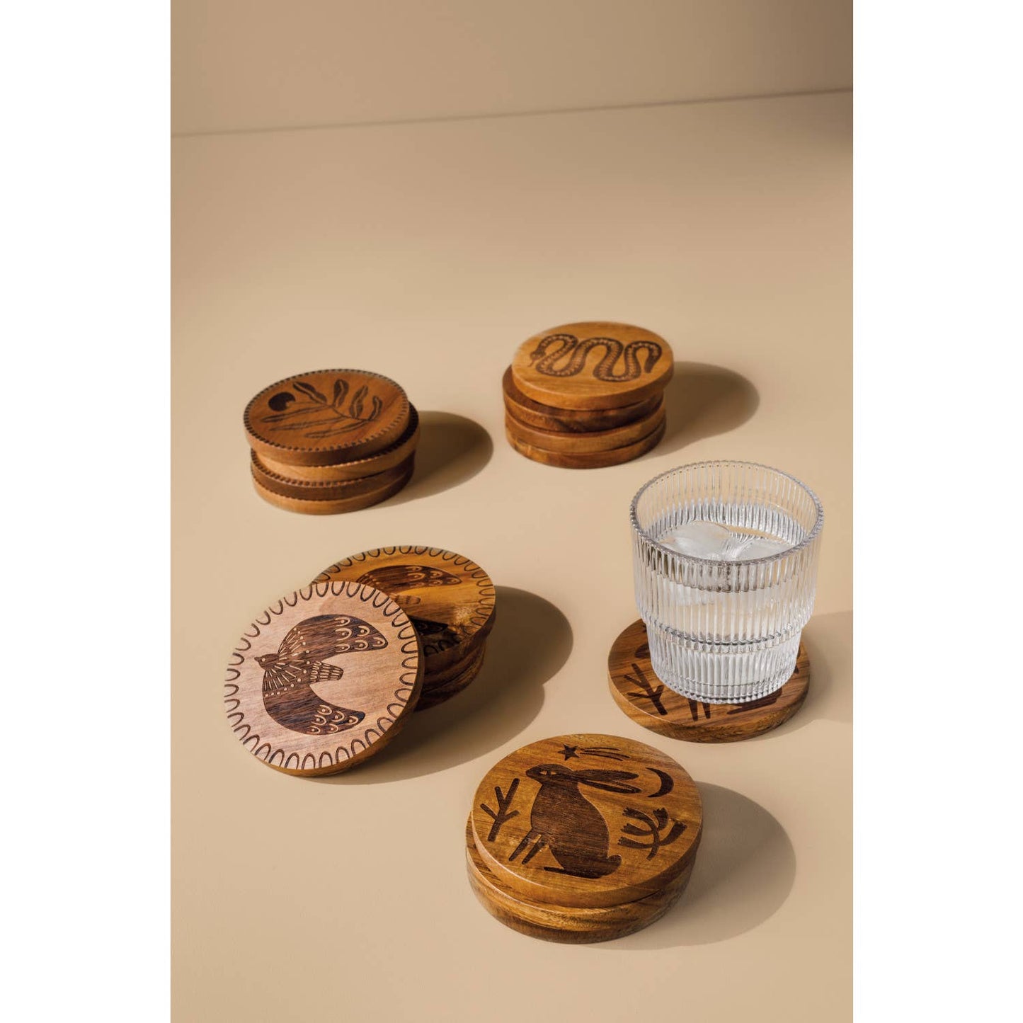 Myth Engraved Coasters Set of 4