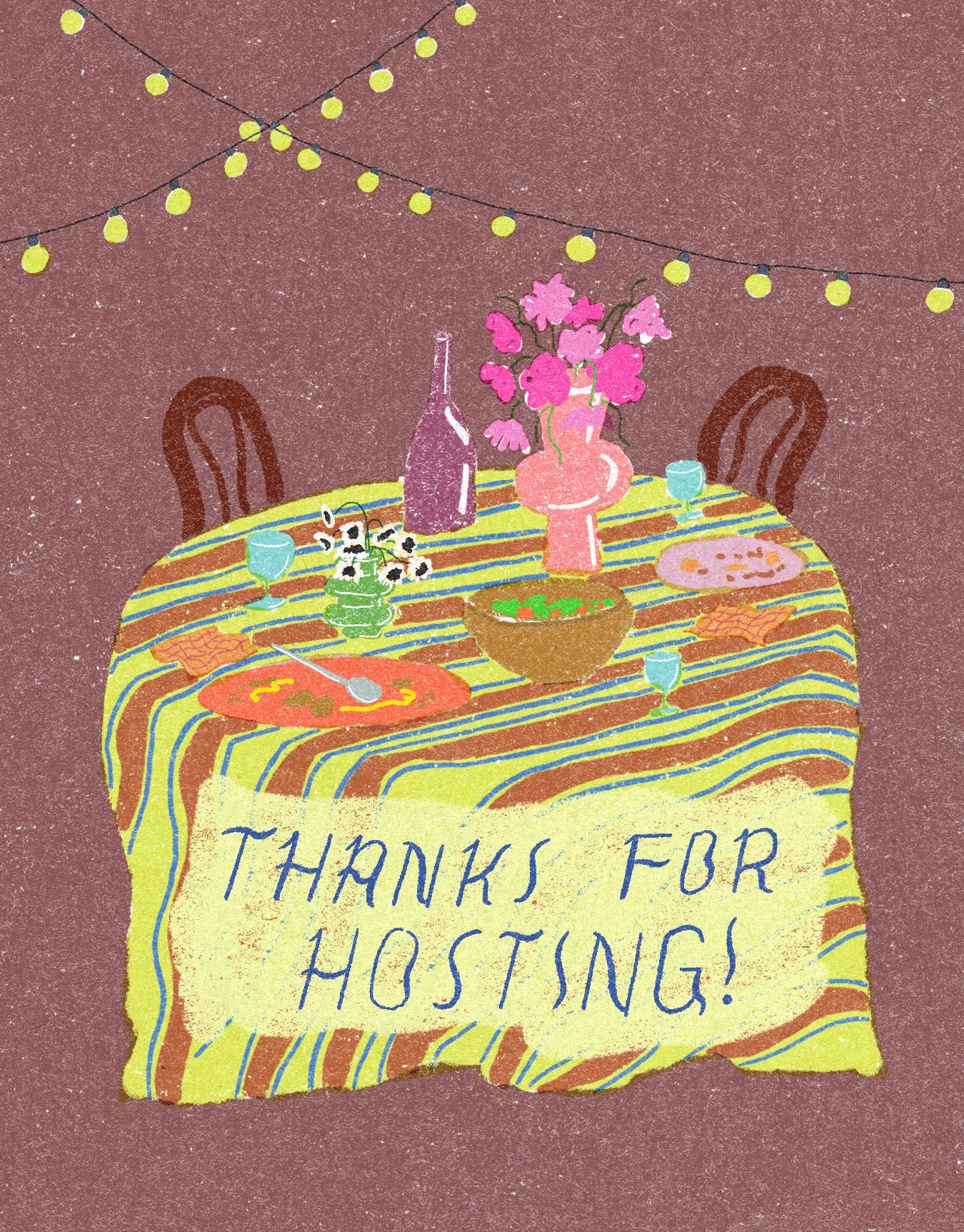 Thanks For Hosting Card