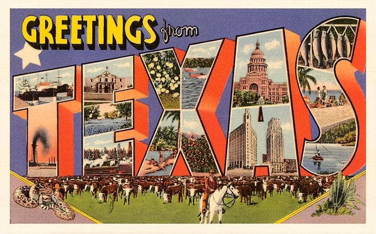 Greetings from Texas Postcard