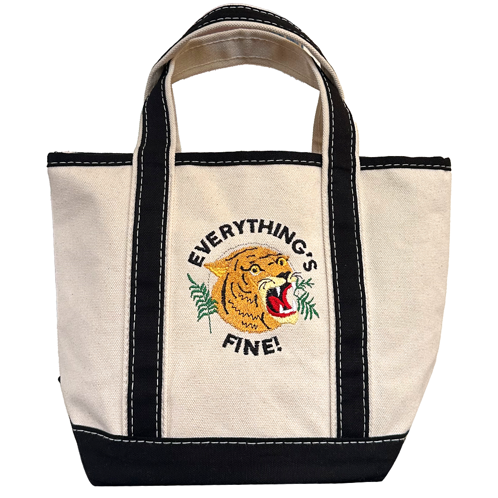 Everything’s Fine! mini Canvas Tote Bag Vintage Inspired