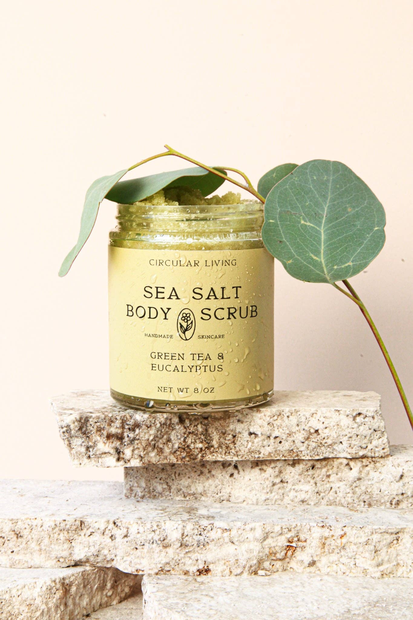Sea Salt Body Scrub Green Tea & Eucalyptus