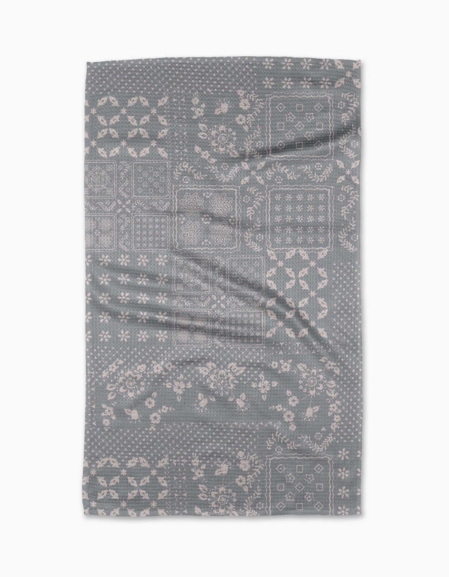 Blossoming Bandanna Grey Tea Towel