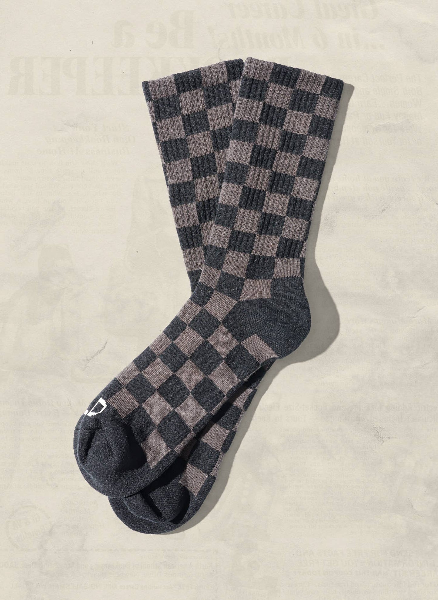 Tonal Checkerboard Socks