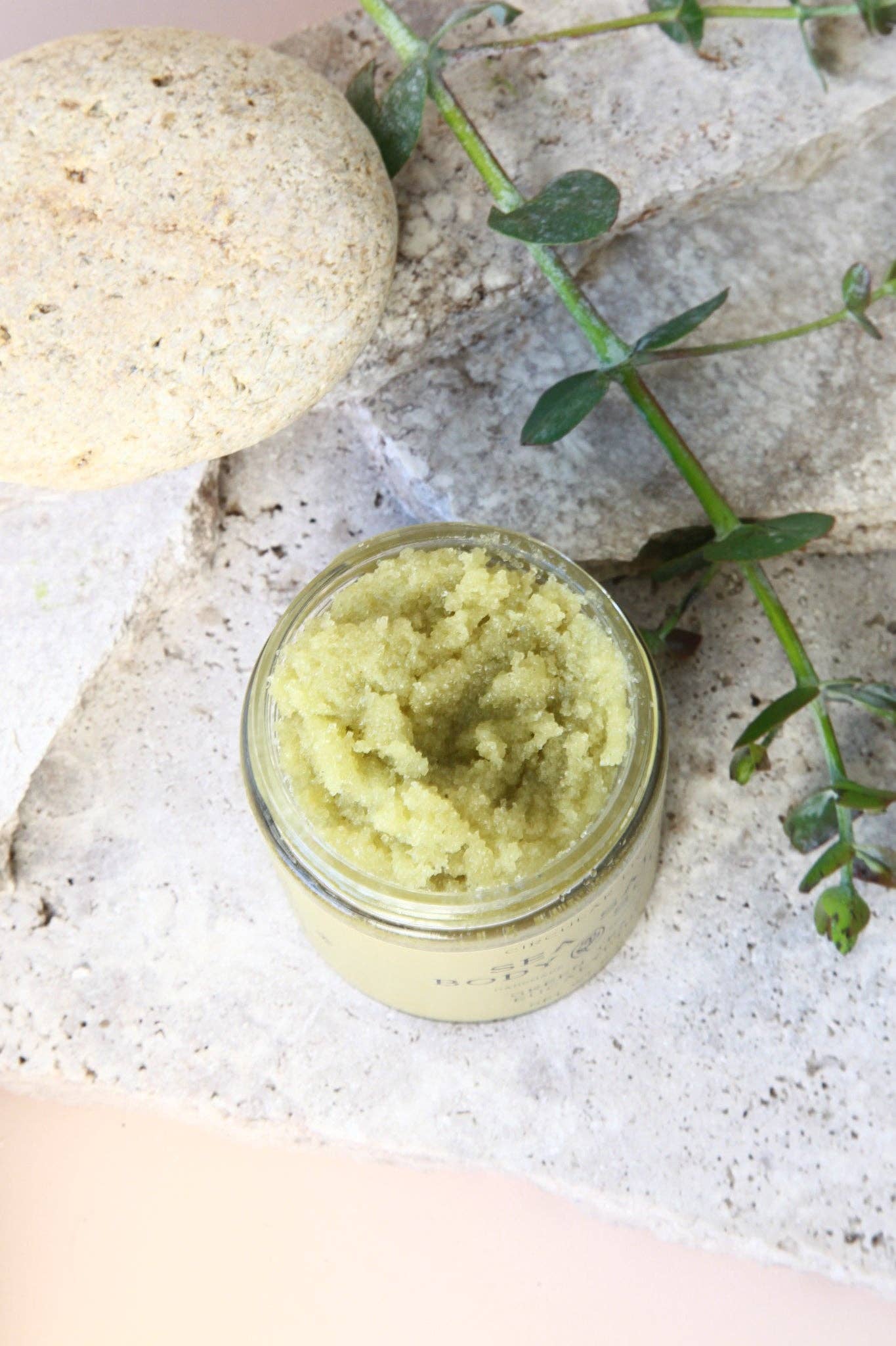 Sea Salt Body Scrub Green Tea & Eucalyptus