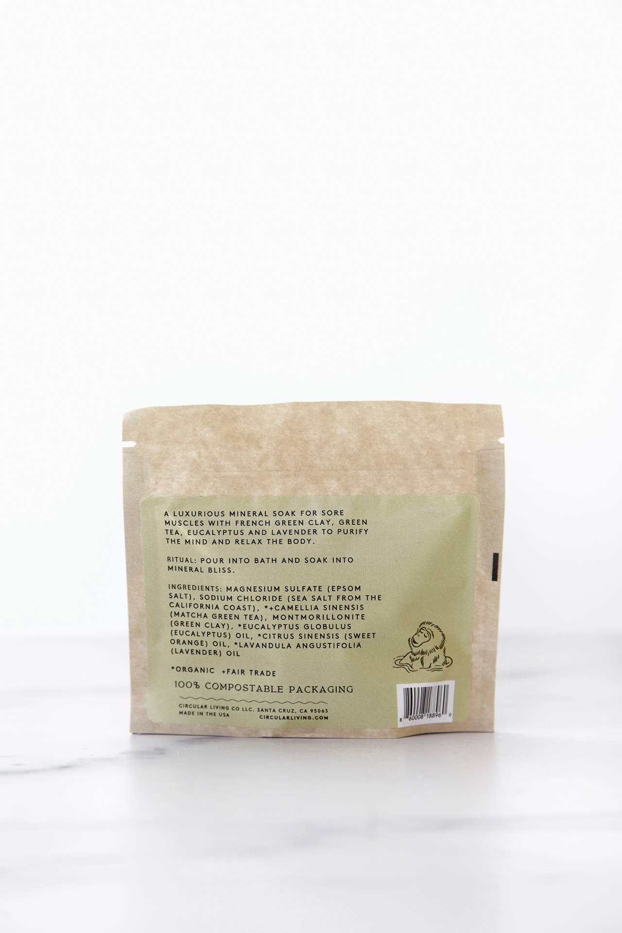 Mineral Bath Soak Sachet Green Tea & Eucalyptus