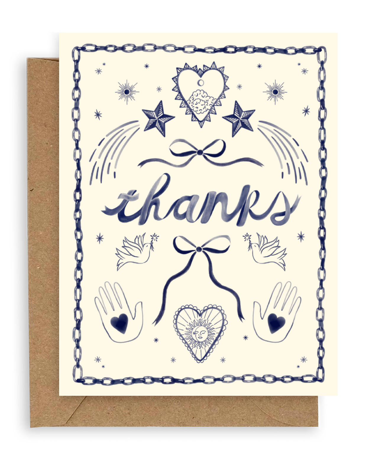 Indigo Icons Thank You Card