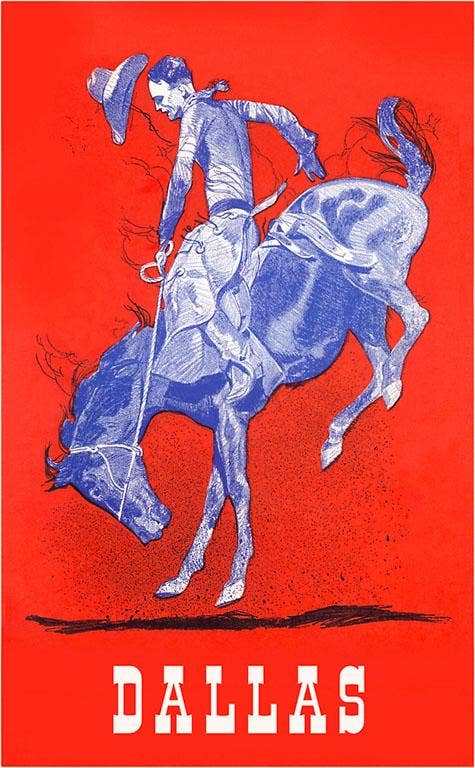 Bucking Bronco, Dallas Postcard