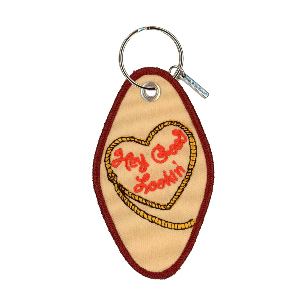 Hey Good Lookin' Embroidered Keychain