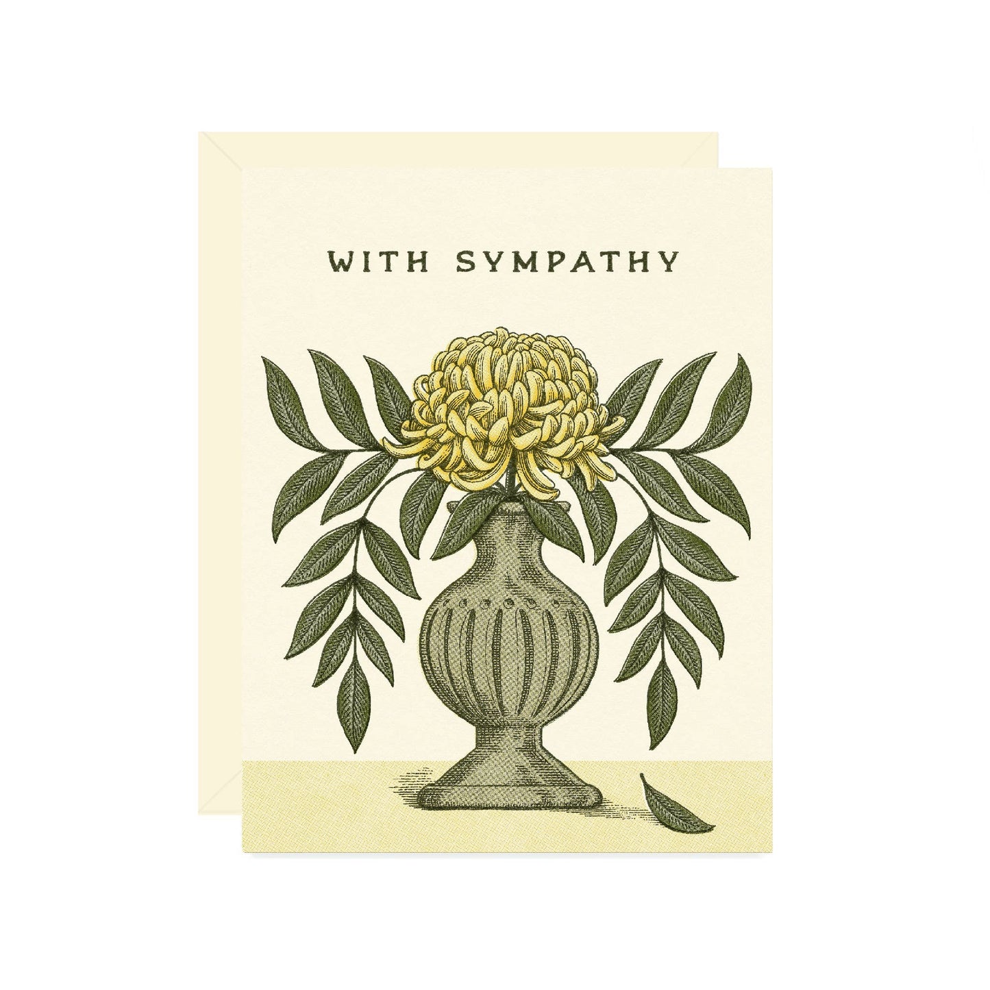 With Sympathy Chrysanthemum Greeting Card