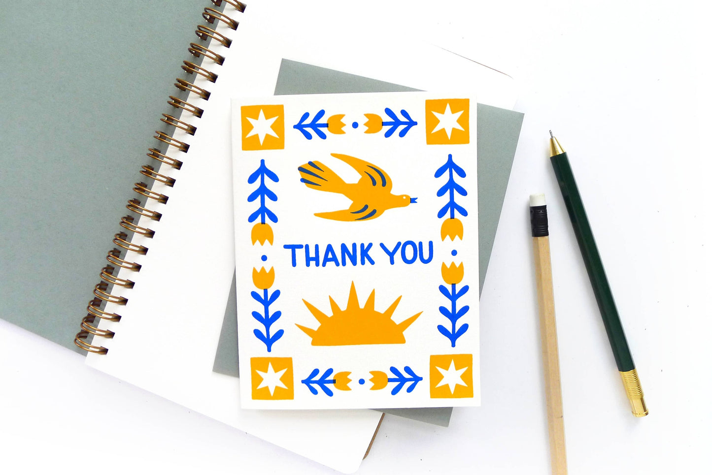 Folk Thank You Card