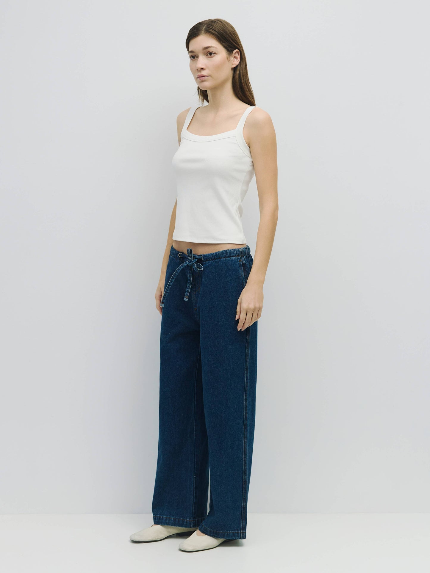 The Shane Pants | Baggy Denim Drawstring Pants