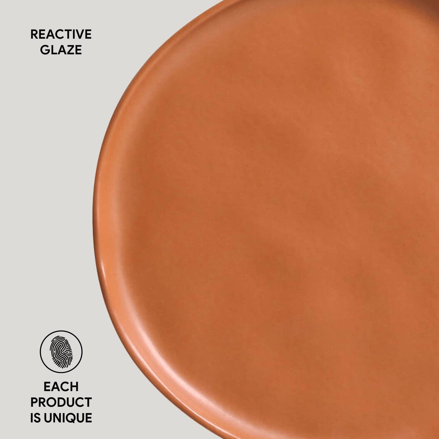 Bio Stoneware Terracotta Dessert Plate, 8.46"
