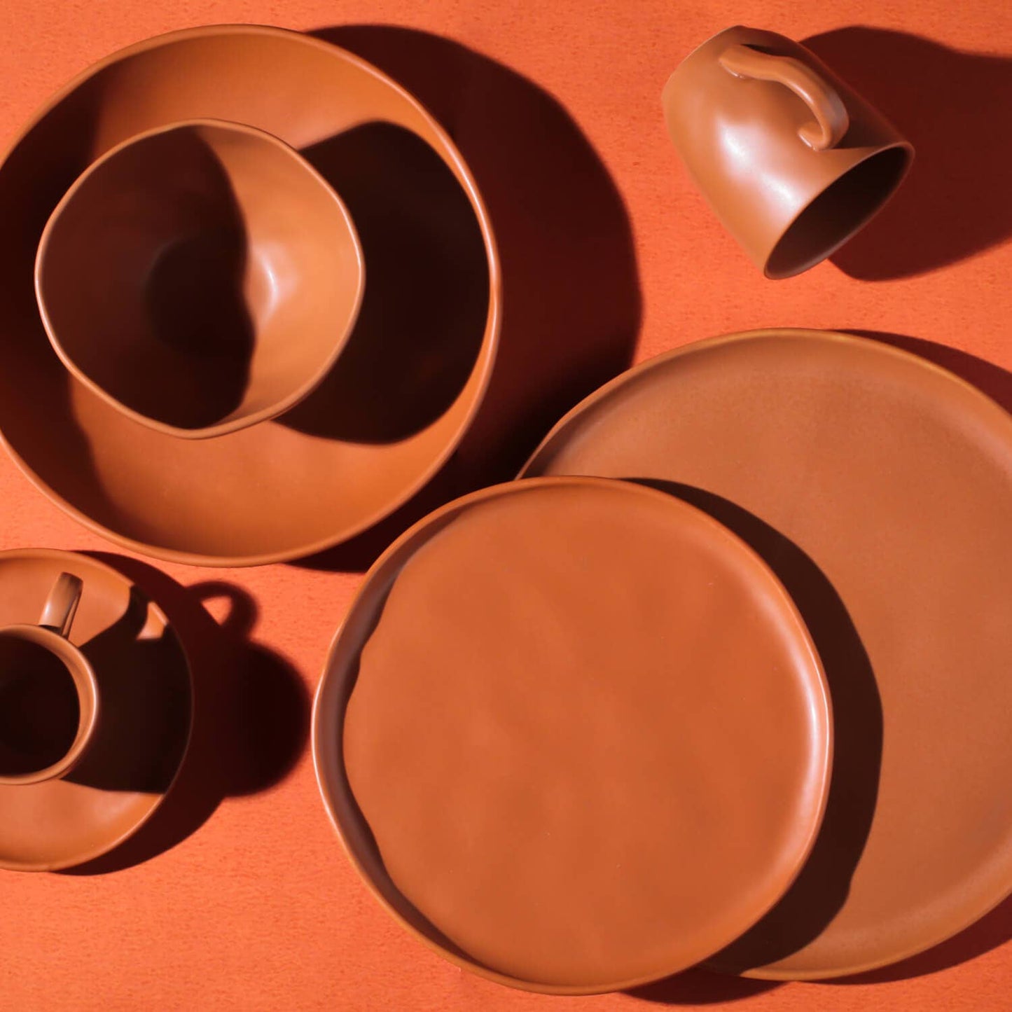 Bio Stoneware Terracotta Dessert Plate, 8.46"