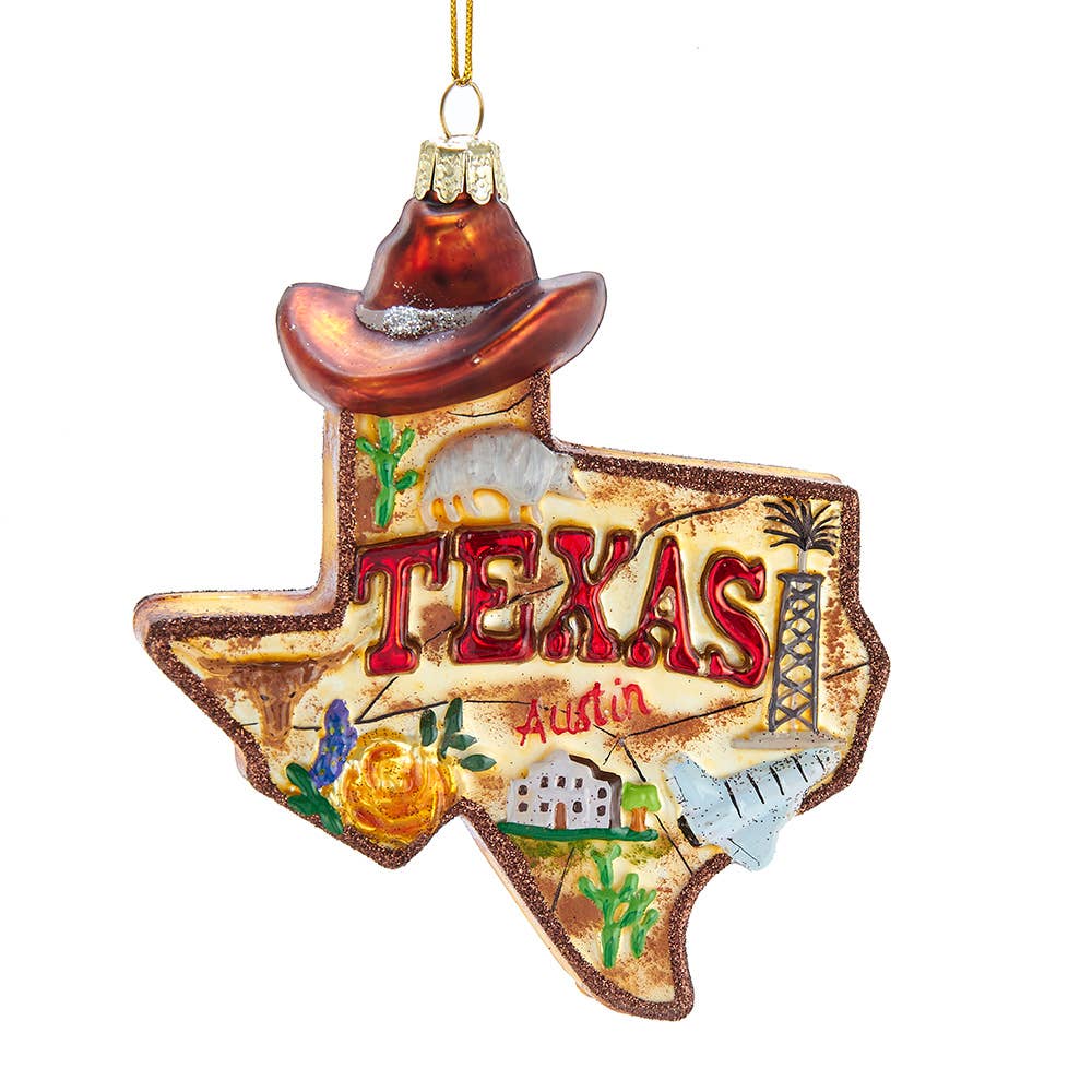 Glass Texas Ornament
