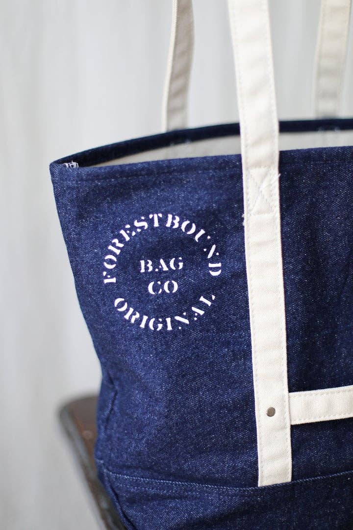 Reclaimed Denim Market Tote