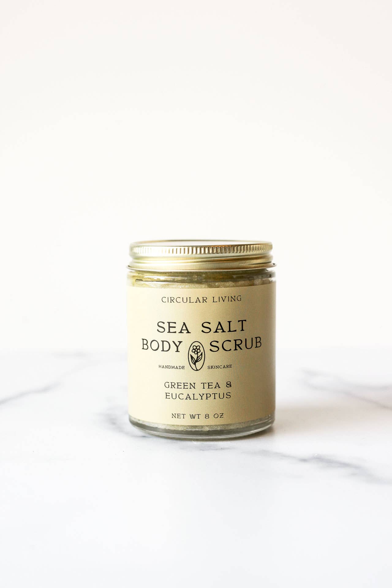 Sea Salt Body Scrub Green Tea & Eucalyptus