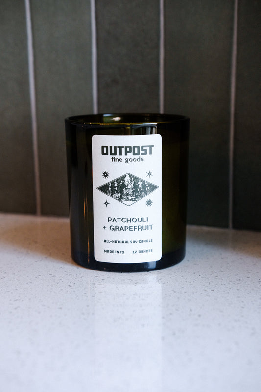 Outpost Candle - Patchouli + Grapefruit