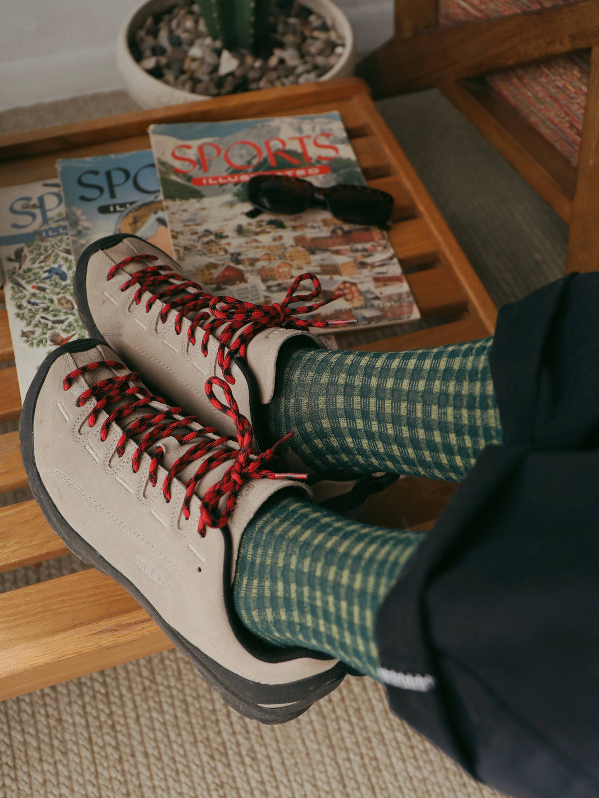 Jade Vine Knit Socks