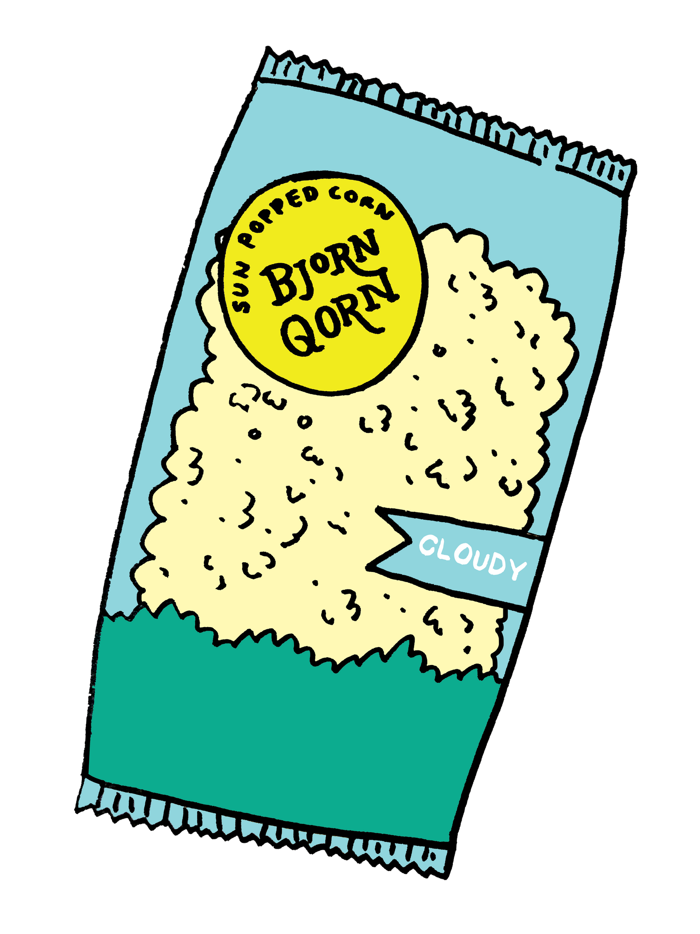 3oz Cloudy BjornQorn Popcorn