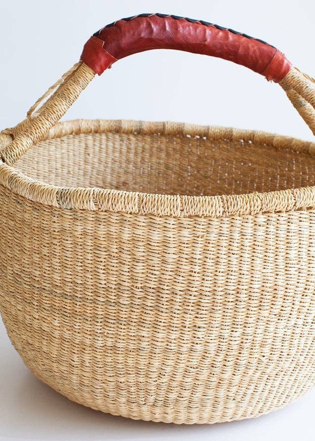 African Market Basket | Ghana Bolga Basket | Dye Free