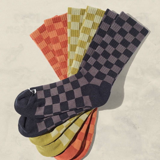 Tonal Checkerboard Socks