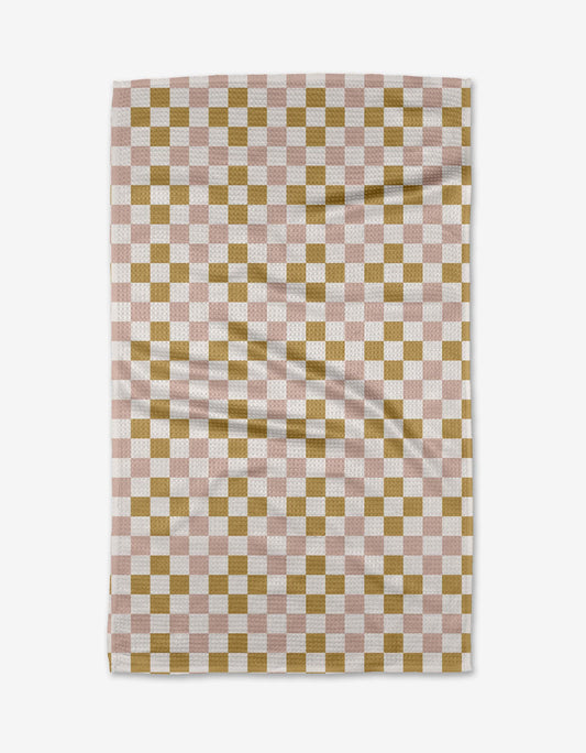 Spring Checkers Tea Towel