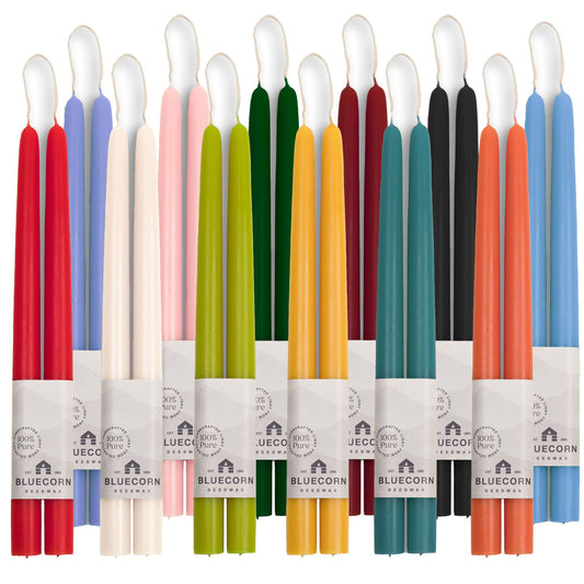 Beeswax Taper Candles – Dripless & Handmade in USA