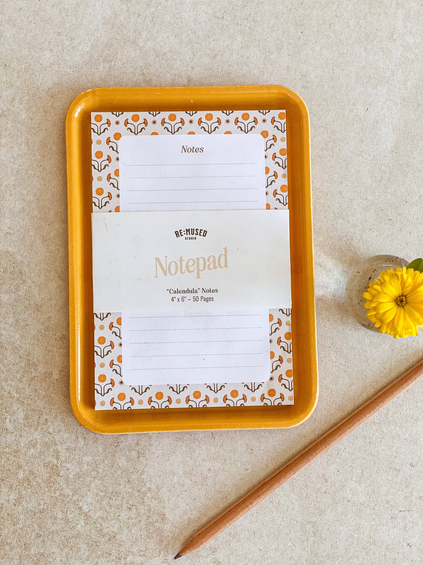 Calendula 4 x 6 Notepad