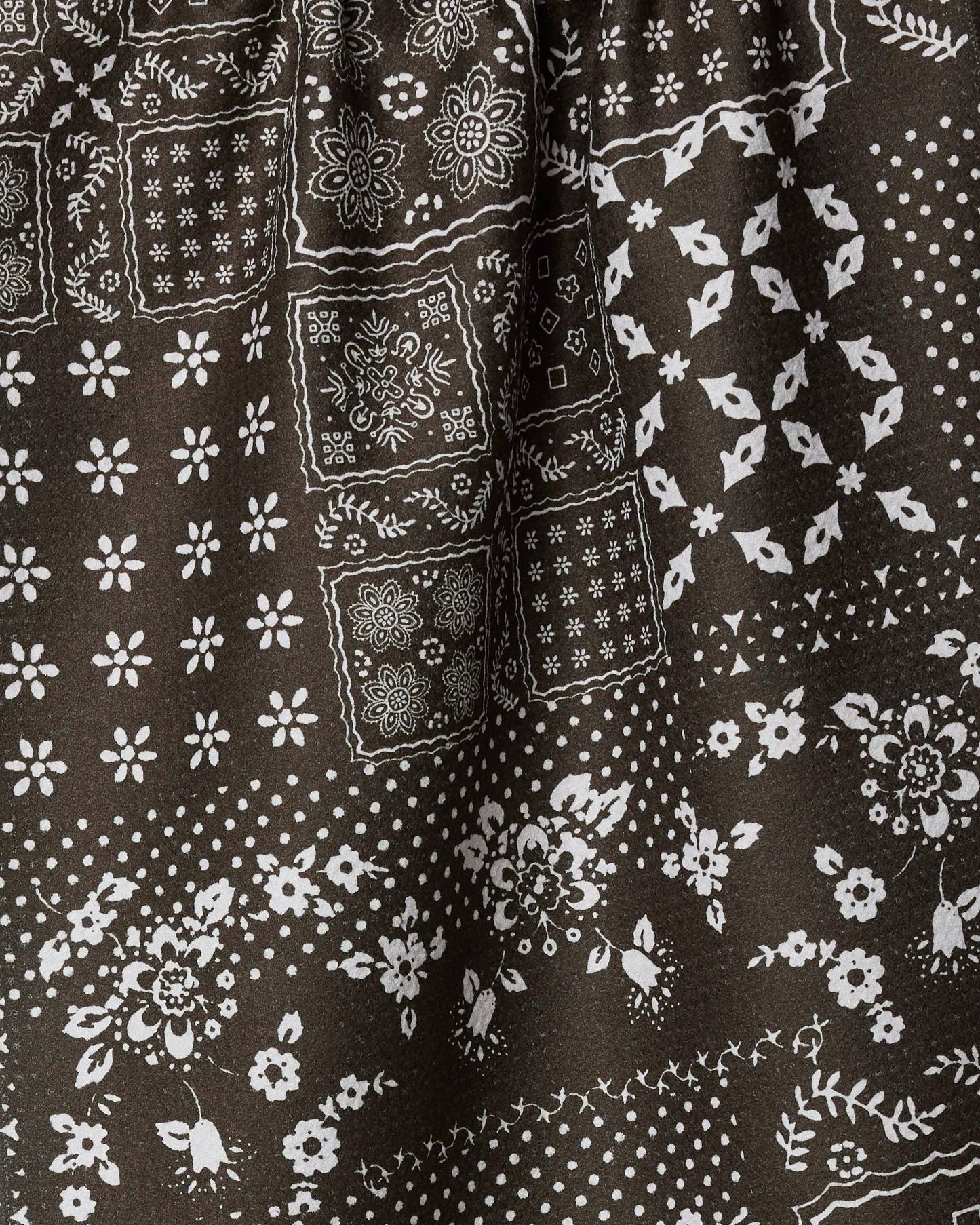 Blossoming Bandanna Brown Tea Towel