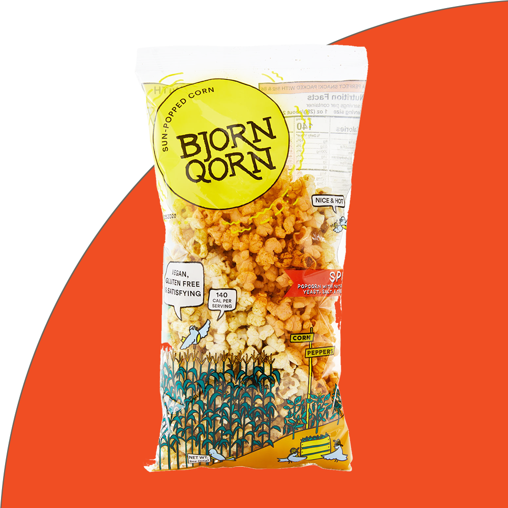 3oz Spicy BjornQorn Popcorn
