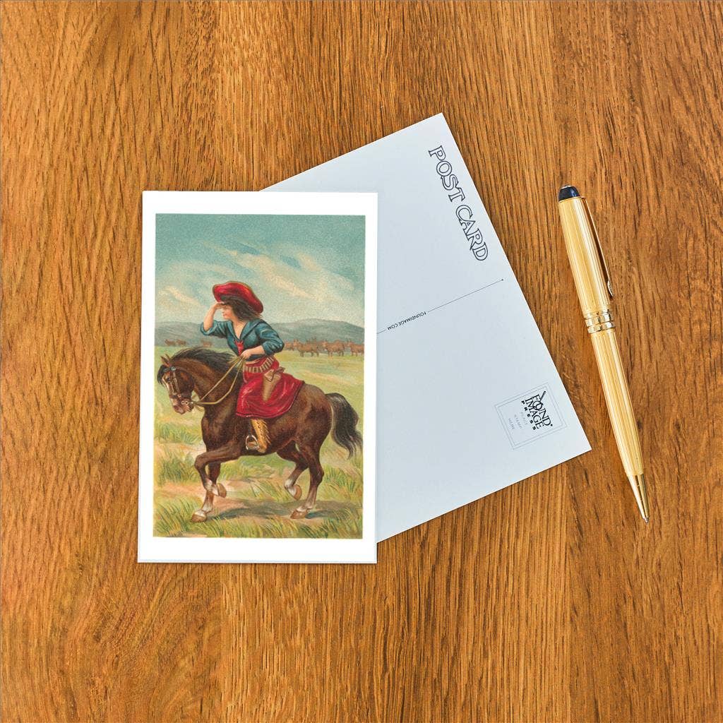 Colorful Cowgirl Postcard
