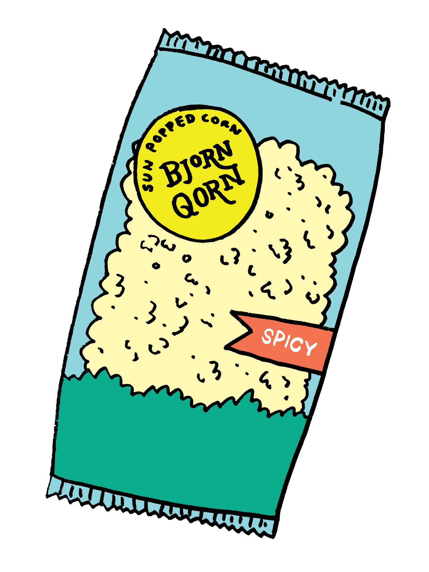 3oz Spicy BjornQorn Popcorn