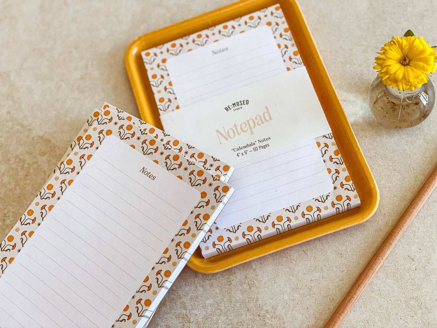 Calendula 4 x 6 Notepad