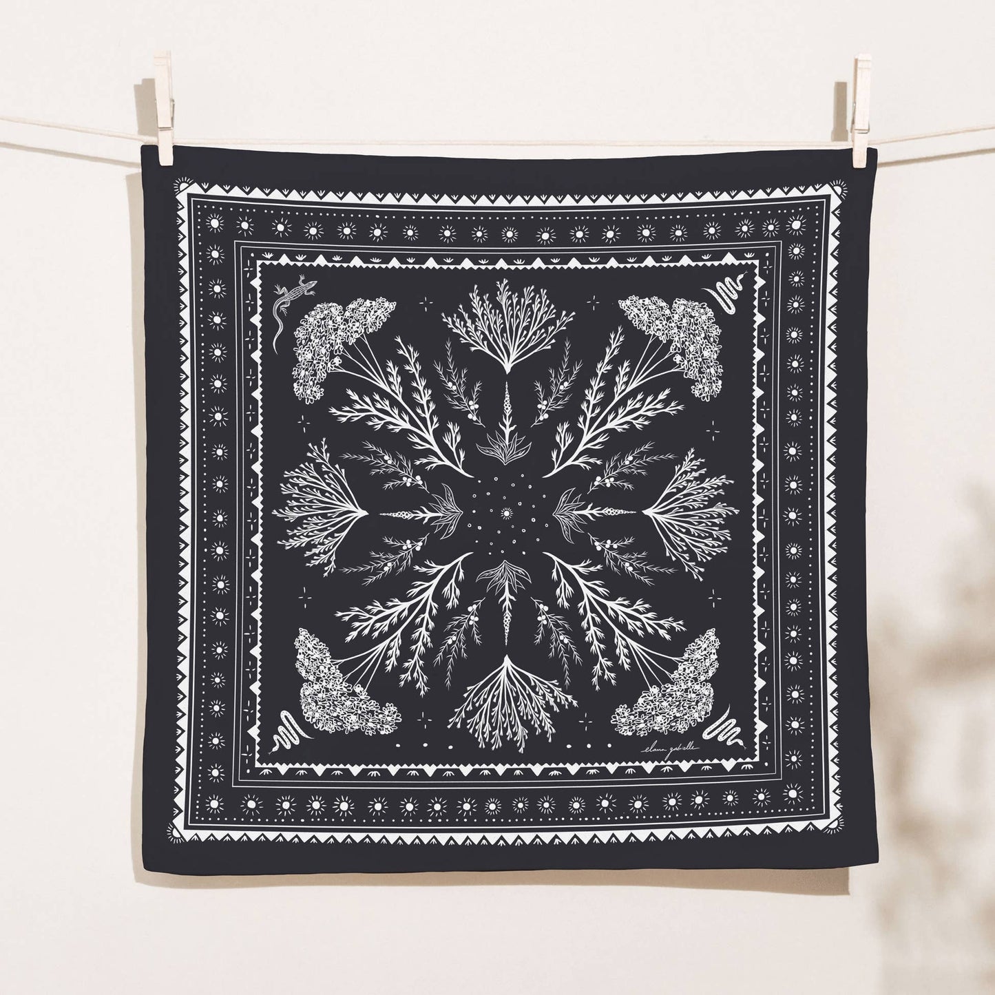 High Desert Bandana: Charcoal