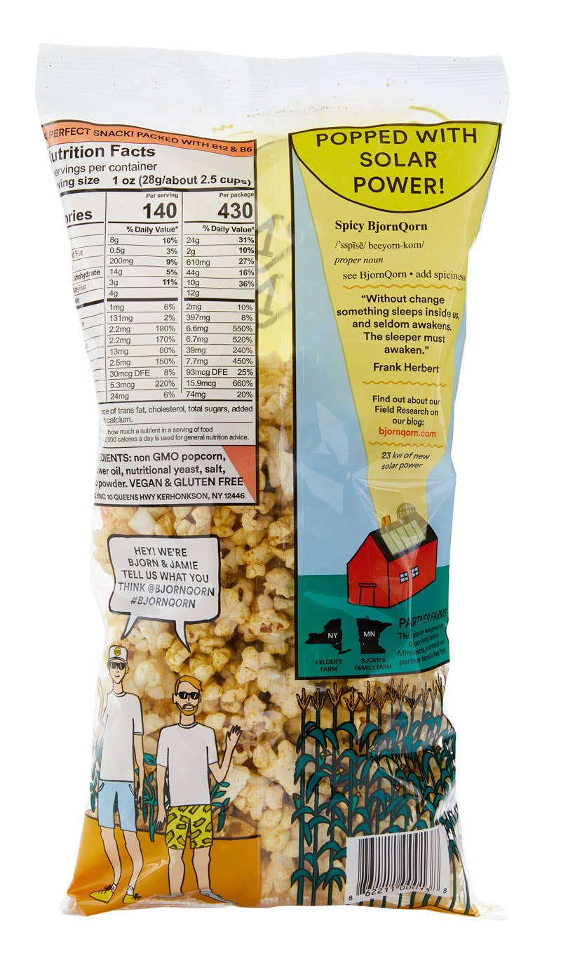 3oz Spicy BjornQorn Popcorn