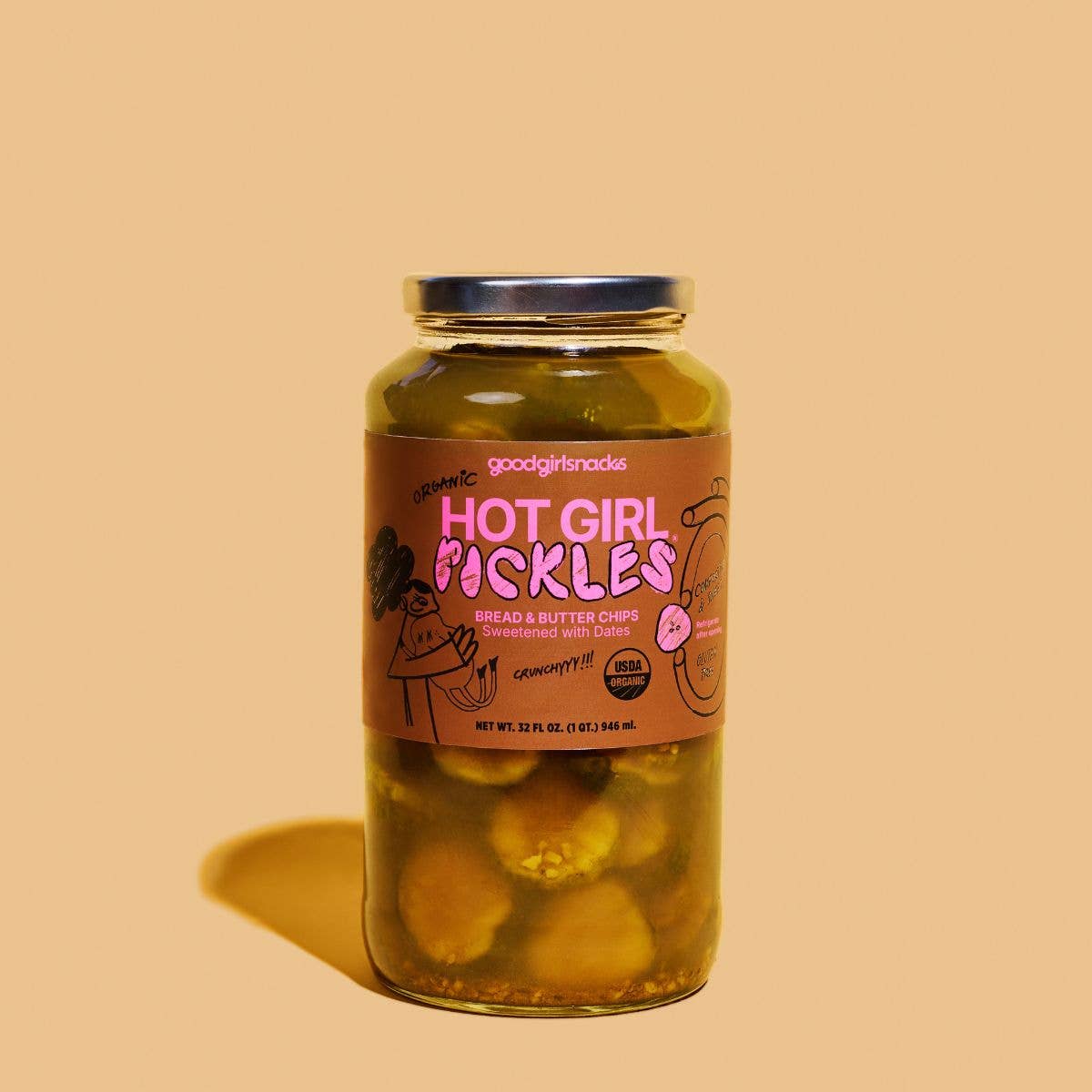 HOT GIRL PICKLES Bread & Butter Chips 32oz