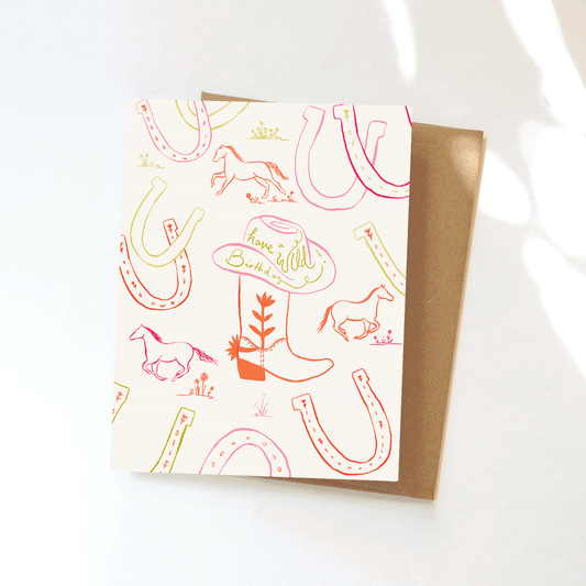 Wild West Birthday Greeting Card