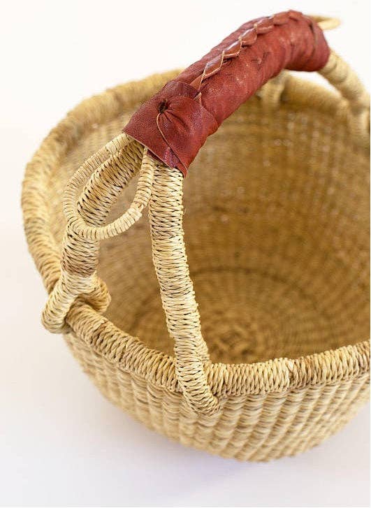 African Market Basket | Ghana Bolga Basket | Dye Free