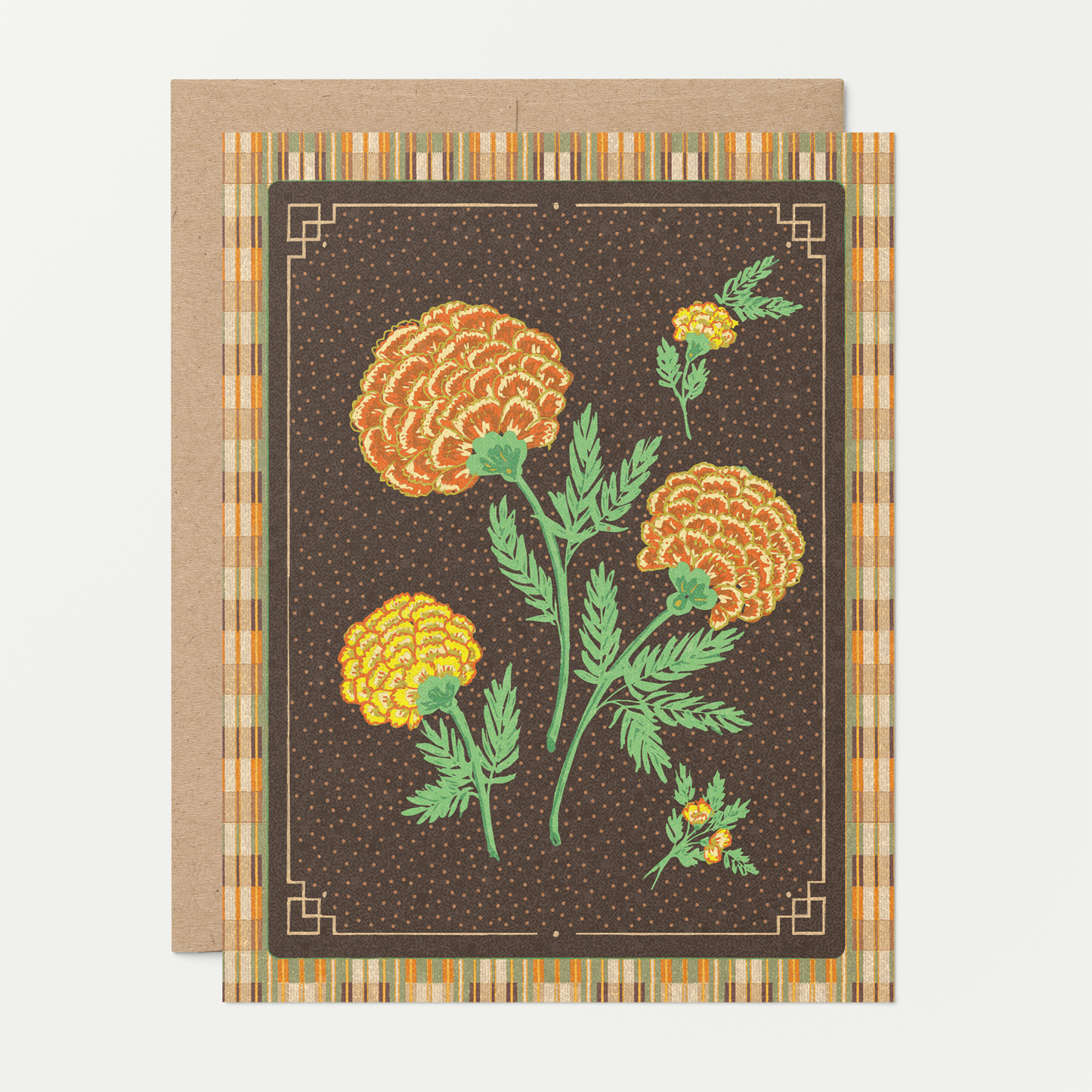 Knit Marigolds Card