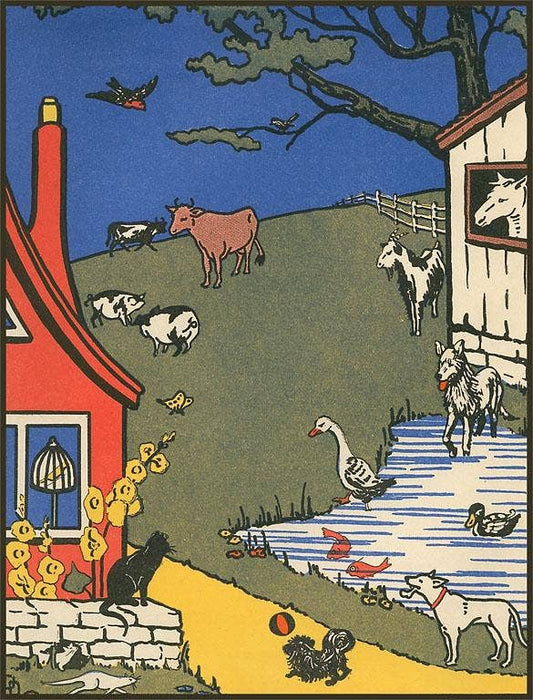 Farm Scene Postcard