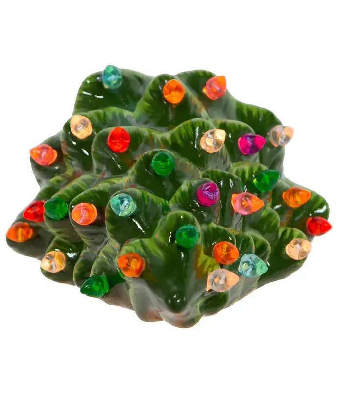 6" Ceramic Green Tree Night Light