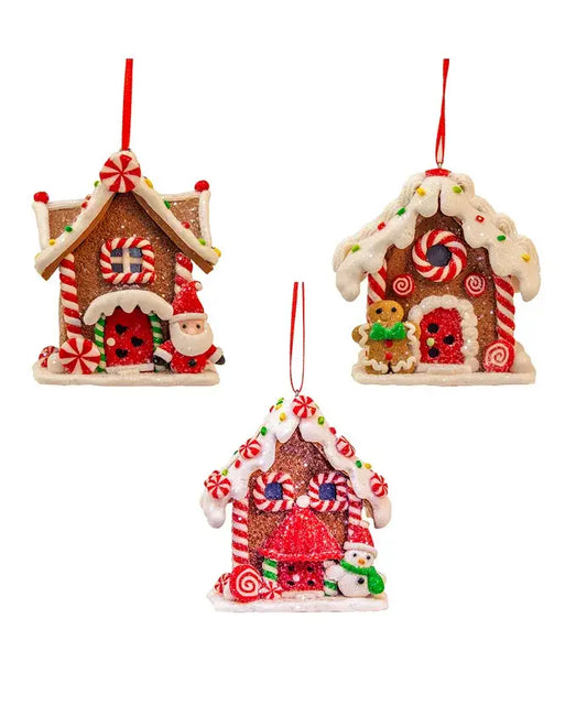 3.5" Claydough Gingerbread House Ornament