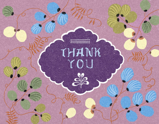 Thank You Floral Pattern Card